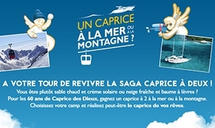 Jeu Caprice des Dieux : 1 Voyage et + de 6000€ de cadeaux