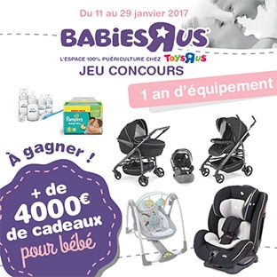 Jeu-concours Babies’R’Us : + de 4000€ de cadeaux à gagner