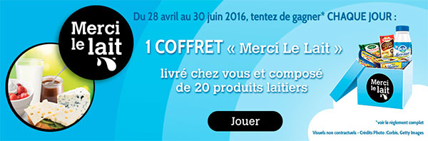 Cadeaux Envie de Plus : 64 coffrets Merci Le Lait