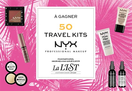 50 kits de voyage NYX à gagner avec le site Stylist