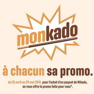 Mikado : 1 paquet acheté = 1 bon cadeau offert