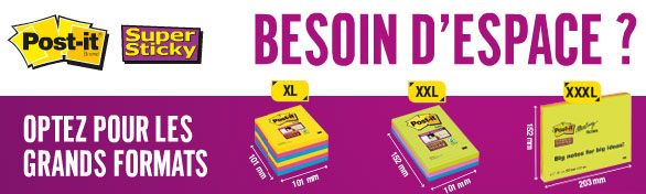 échantillons de Post-it grands formats