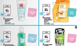 Promotion Auchan : 6 produits de beauté gratuits