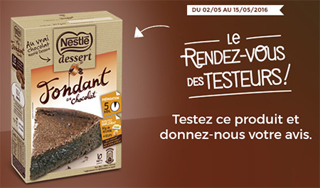 fondants Nestlé Dessert gratuits avec Croquons la Vie