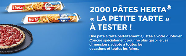 2000 pâtes à tarte Herta petit format à tester gratuitement