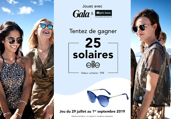 25 paires de lunettes de soleil Elite collection Optic 2000 à remporter