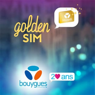 Jeu Golden Sim Bouygues : 200 abonnements de 2 ans gratuits