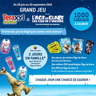 Jeu L’Âge de Glace : 1001 cadeaux dont 1 séjour au Futuroscope