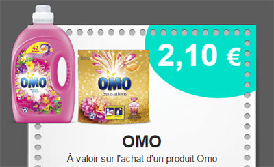 Bon de réduction Lessive OMO