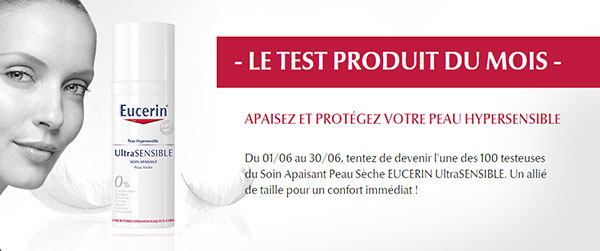 Test gratuit du soin apaisant UltraSensible Eucerin