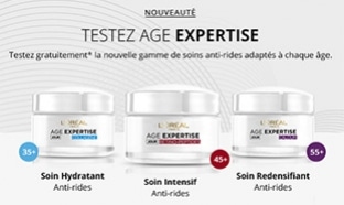 Test des soins Age Expertise de L’Oréal Paris : 400 gratuits