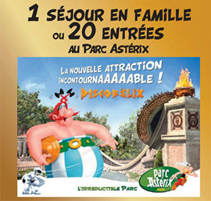 Séjours et entrées au Parc Astérix à gagner avec Cora