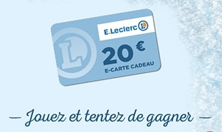 Jeu Leclerc Fête des Glaces : 660 cartes cadeaux de 20€