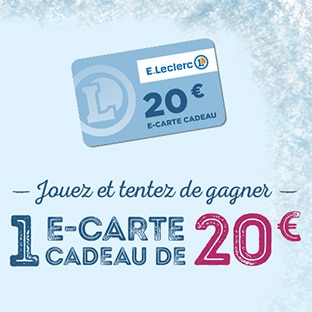 Jeu Leclerc Fête des Glaces : 660 cartes cadeaux de 20€