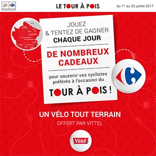 Jeu Carrefour Le Tour à Pois : 1335 cadeaux à gagner