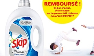 Lessive 100% remboursée : Skip Ultimate Semi-Concentré gratuite