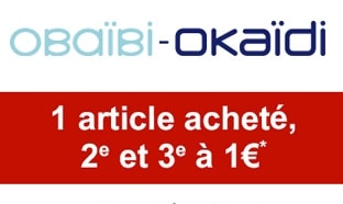 Bon plan Okaïdi : 2ème et 3ème vêtement enfant à 1€