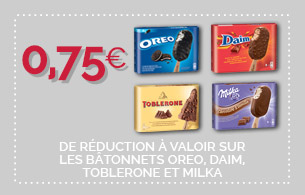 Coupon de réduction glace Oreo