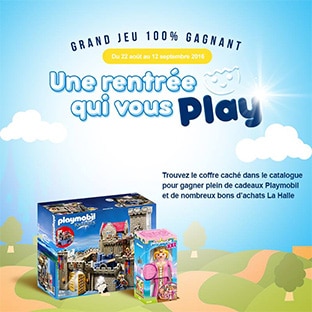 Jeu La Halle 100% gagnant : 1050 lots Playmobil à gagner