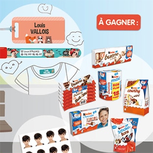 Jeu Kinder : 700 lots (chocolats et cadeaux rentrée Ludilabel)