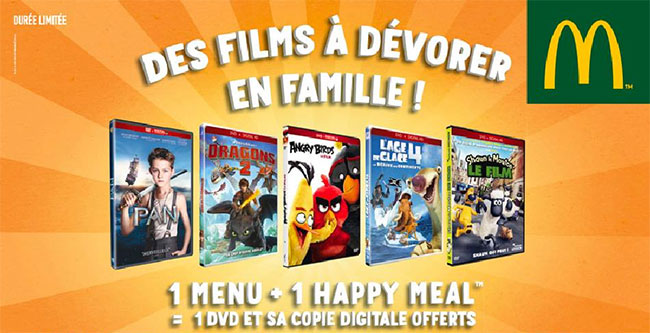 Liste des DVD offerts chez Mcdo