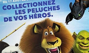 Vignettes Auchan : Peluches DreamWorks à collectionner