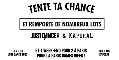 Gagnez l’un des 1201 cadeaux au jeu Just Dance et Kaporal Jeans