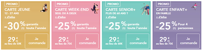 Promo Cartes de réduction SNCF à 29€ pour voyager à petit prix