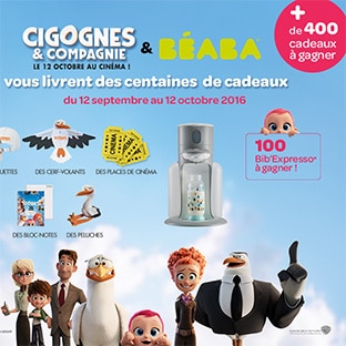 Jeu Beaba : 100 Bib’expresso et 90 lots Cigognes & Compagnie