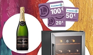 Jeu Leclerc Foire aux Vins : 207 cartes cadeaux + 5 gros lots