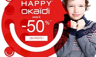 Okaïdi The Happy Prices : Vêtements enfant jusqu’à -50%