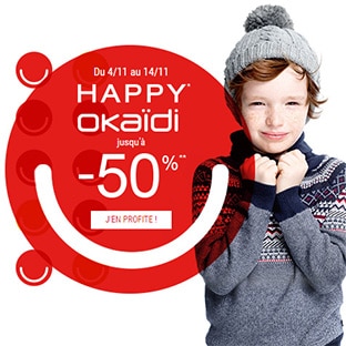 Okaïdi The Happy Prices : Vêtements enfant jusqu’à -50%