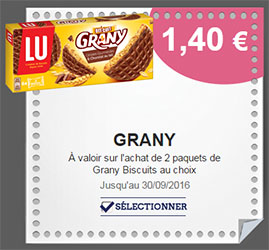 Bon de réduction Biscuits Grany