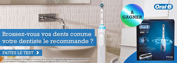 Gagnez une brosse à dents électrique Oral-B Genius
