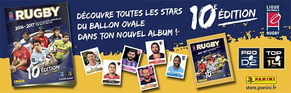 Recevez gratuitement votre album Panini de Rugby