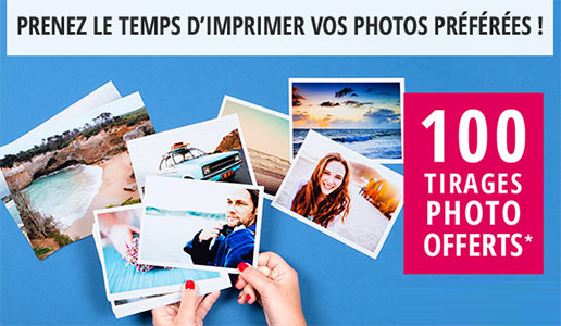 100 photos classiques gratuites avec Photobox