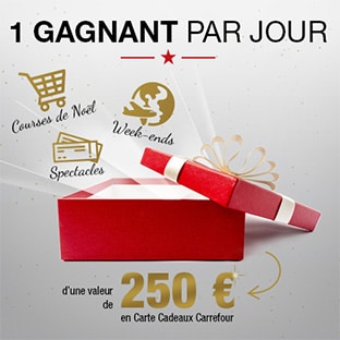 Jeu Carrefour : Jusqu’à 66 cartes cadeaux de 250€ à gagner