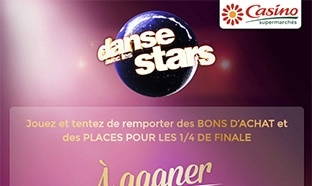 Jeu Casino – Dance avec les Stars : 1000 bons d’achat à gagner…