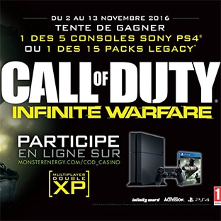 Jeu Monster Energy : 5 consoles PS4 et 15 jeux Call of Duty