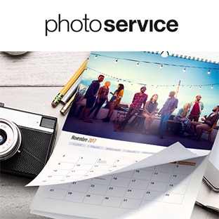 Photoservice : Calendrier personnalisé gratuit (hors fdp)