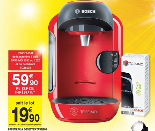 Promo Carrefour Market : Tassimo Vivy + détartrant à 19,90€