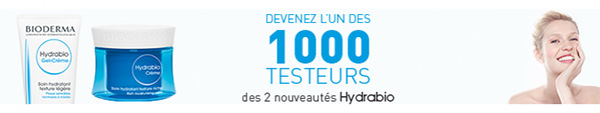 Tentez de devenir testeur Bioderma : 1000 produits Hydrabio à tester