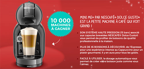 remportez l’une des 10’000 machines Dolce Gusto offertes