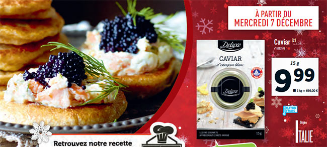 Magasins Lidl : La boîte de caviar Deluxe chez Lidl à 9,99€