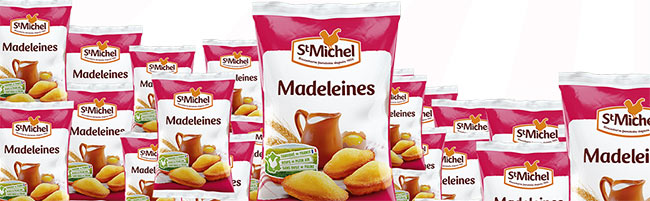 Paquets de paquets de madeleines St Michel