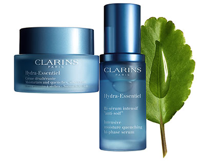 doses d'essai gratuites de soin Hydra Essentiel de Clarins