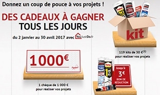 Jeu 100% gagnant YouJustDo : 1000€, 119 kits de bricolage…