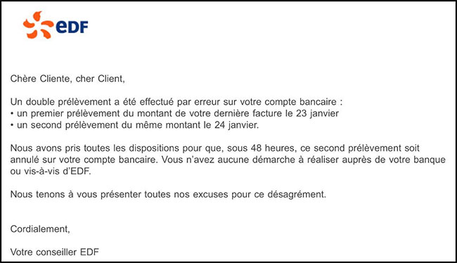 J’ai été prélevé deux fois par EDF : Que dois-je faire ?