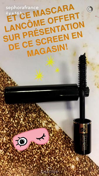 Échantillons gratuits de Mascara Lancôme