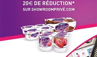 3×4 yaourts Taillefine achetés = 20€ offerts sur Showroomprivé